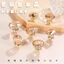 Tay Cầm Ánh Sáng Sang Trọng Tủ Cửa Tủ Quần Áo Tay Cầm Hợp Kim Kẽm Màu Champagne Tay Nắm Cửa Phong Cách Bắc Âu Tay Cầm Pha Lê Một Lỗ BQ2C