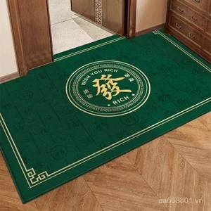 Lễ Hội Vào Cửa Thảm Mới Hộ Gia Đình Trung Quốc Cao Cấp Pha Lê Nhung Thảm Cửa Phong Thủy Chống Trơn Trượt Chân Thảm YGAB