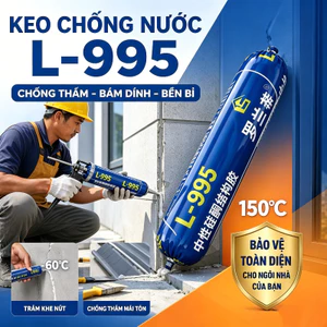 Keo dán kết cấu và kính cường lực 995, độ bám dính siêu mạnh, độ bền cao, chứa silicone trung tính