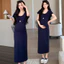 Trang phục bà bầu mùa hè Over-the-Knee Váy dài dáng rộng thông thường