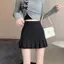 Mùa hè nhỏ phiên bản Hàn Quốc xếp li a-Line Slimer Look Bag Buttocks Váy Mini