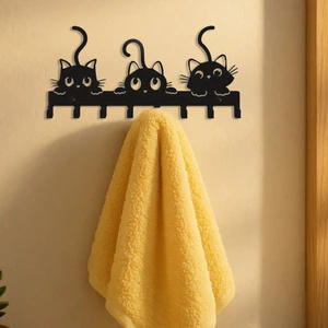 CIFbuy Gothic Cat Hook Trang trí tường Quà Giáng sinh cho người yêu mèo