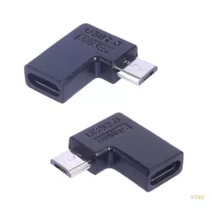Bộ sạc chuyển đổi Micro USB sang USB C TypeC 90 độ 10W 480Mbps
