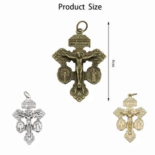CLKLACEMASK 6 Cái Thánh Giá Công Giáo, Hợp Kim Có Thiết Kế Huy Chương Pardon Crucifix, 1.4 × 2.2 Inch Phần Mân Côi Công Giáo Đa Năng Chất Lượng Cao