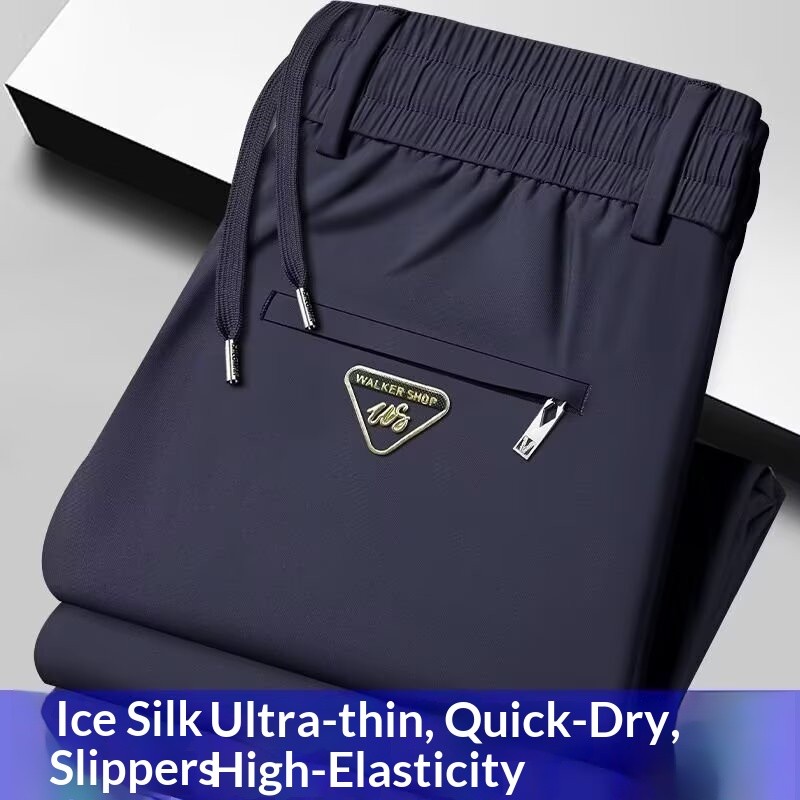 VG Nam Quần Rời Phong Cách Hàn Quốc Hợp Thời Trang Ice Silk Siêu Mỏng Nhanh Khô Co Giãn Cao Đến Mắt Cá Chân