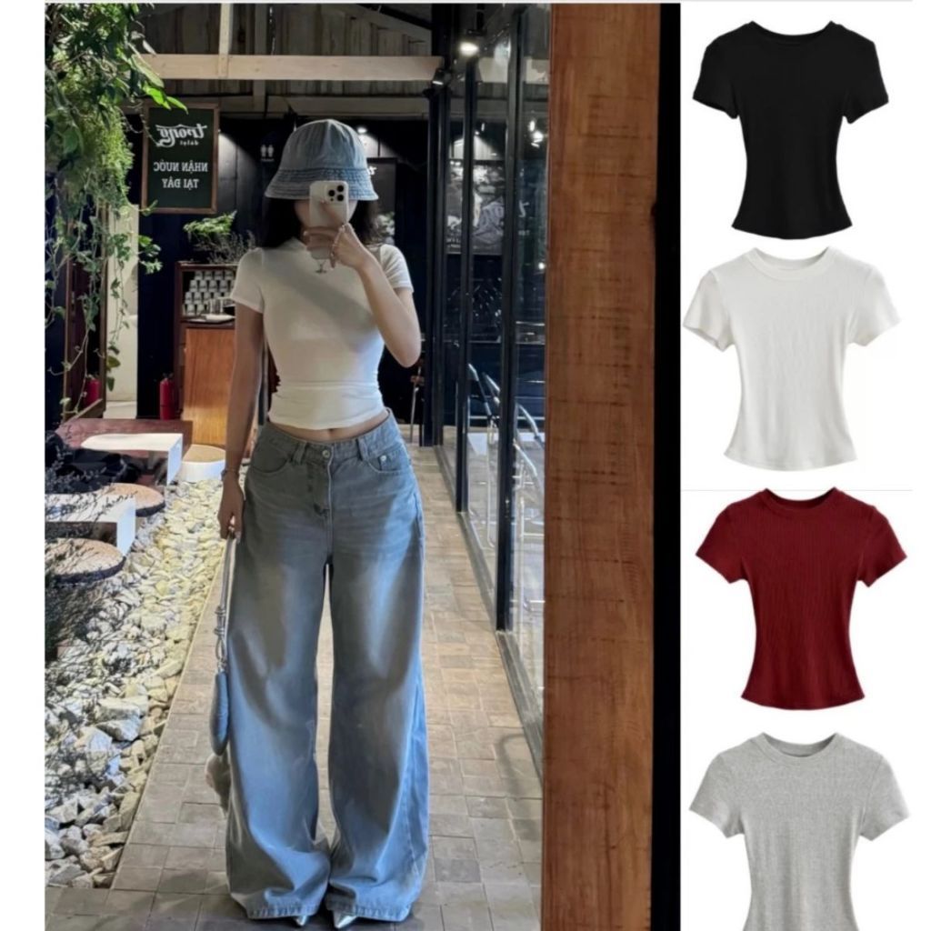 [ SLIM TEE] Áo thun Baby Tee DANEJI Siêu Ôm body, thun tăm lạnh chất co dãn Kenco.ctothing Sài gòn
