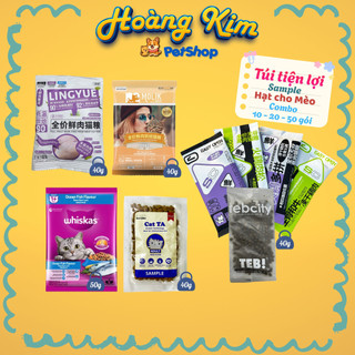 [COMBO] Thức Ăn Hạt Dùng Thử Cho Mèo Túi 40g, Mẫu Hàng Ăn Thử Cho Chó Mèo Túi Nhỏ Nhiều Loại