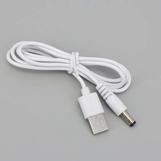 1m trắng DC 5v USB nam sang DC cổng nam 5.5MM x 2.1mm Sạc nguồn mở rộng Cáp Thùng Kết nối USB 2.0 17VN1