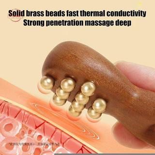 Diễu Hành Mũi Gỗ Guasha Dụng Cụ Massage Hạt Đồng Cầm Tay Lược Chống Tĩnh Điện Cho Mặt Mũi Thư Giãn Mắt Điểm Kinh Tuyến Acupoint Quà Tặng Sinh Nhật VN