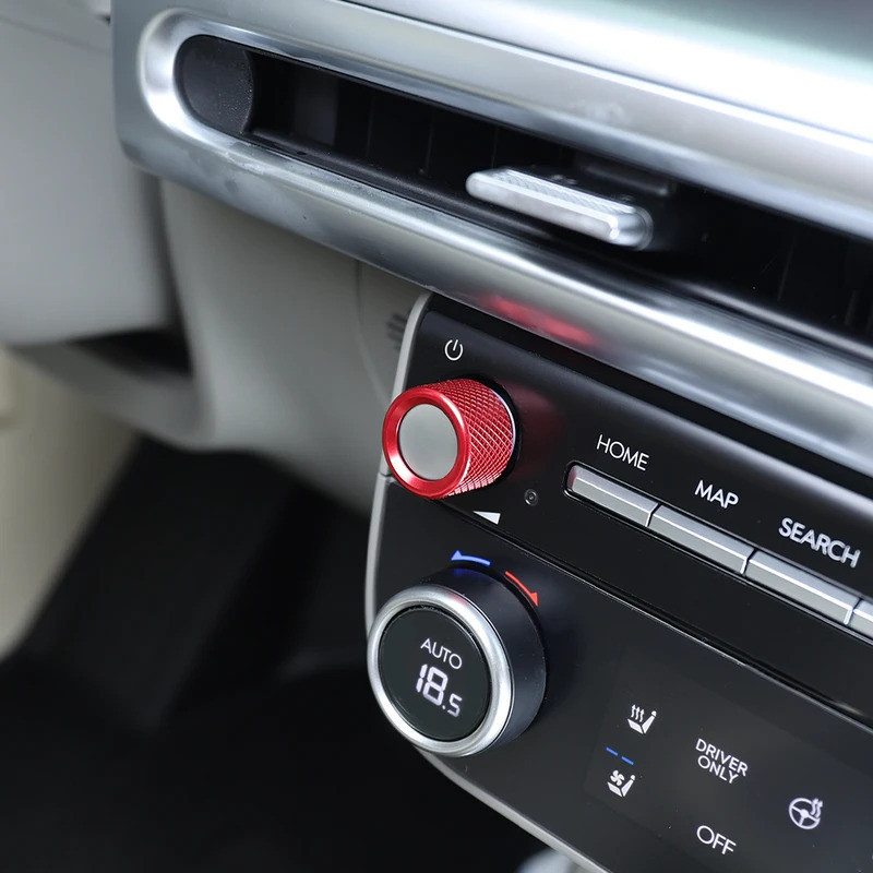 Một Cặp Hợp Kim Nhôm Âm Thanh Phím Điều Chỉnh Núm Đỏ Xanh Đen Konb Vòng Viền Dành Cho Xe Hyundai IONIQ 9 Phụ Kiện