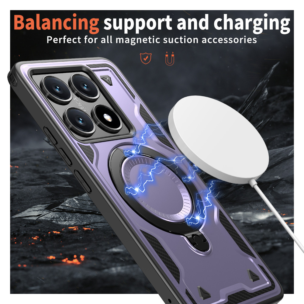 Ốp điện thoại có giá đỡ thẳng đứng xoay từ tính cho Xiaomi 14T Pro POCO C85 C75 C71 C65 C55 F7 M6 X6 X7 PRO PLUS ULTRA 4G 5G Vỏ bảo vệ Camera chống sốc