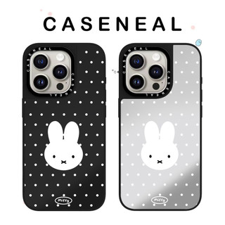 Ốp điện thoại trong suốt gương thỏ Miffy trắng CASENEAL Thích hợp cho iPhone 17ProMax 17pro 17 air 16promax 16 15promax 15 14promax 13 13promax Ốp lưng cứng chống rơi thời trang