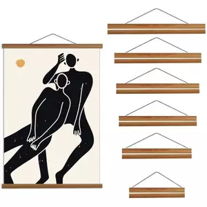 21-70cm Khung Trưng Bày Nghệ Thuật Retro Poster Móc Treo Bộ Rộng Gỗ Từ Treo Khung Canvas Poster Chuyên Dụng Khung Nghệ Thuật Móc Treo