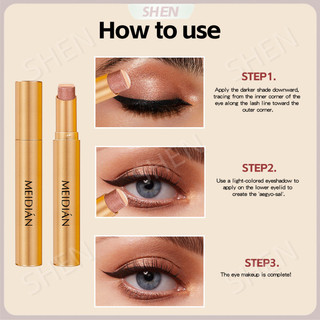 Charm Point Tricolor Phấn Mắt Stick Long Lanh One Touch Tricolor Phấn Mắt Stick Phấn Mắt Tự Nhiên Stick