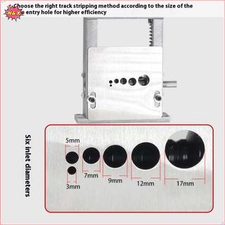 Máy tuốt dây thủ công N & X với 6 kênh 5 lưỡi Dụng cụ gọt vỏ dây khung kim loại di động để tái chế đồng phế liệu 3-17mm.