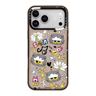 CASECASE X ZO & FRIENDS Sticker Case Brown Clear Hard Từ Hút Tác Động Dành Cho Apple IPhone 13 14 15 16 17 Pro Max Có Hộp