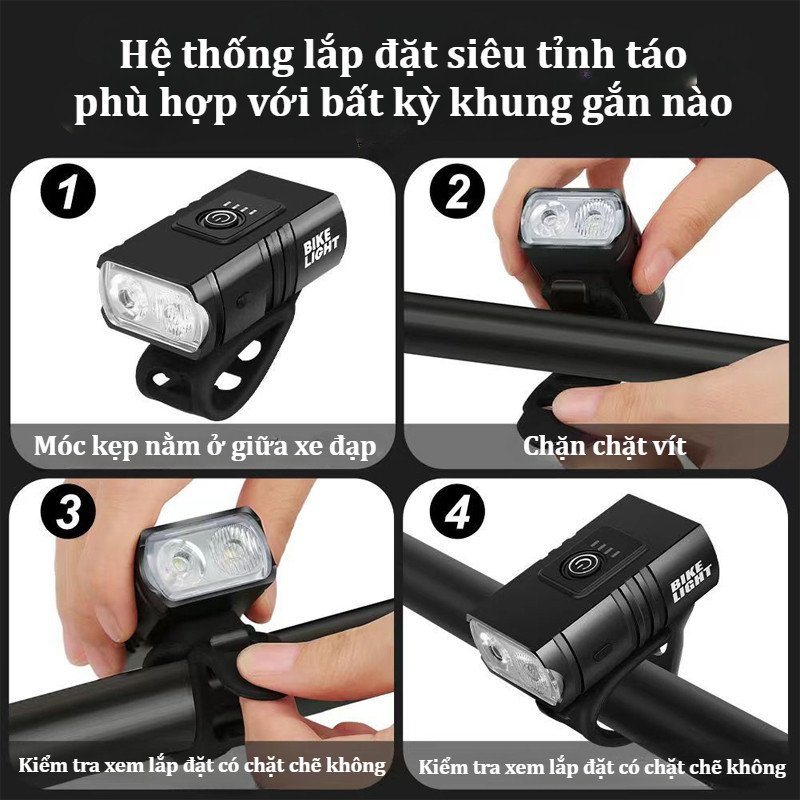 Đèn LED Xe Đạp Thể Thao Siêu Sáng & Chống Nước - Pin Bền, Phụ Kiện Thiết Yếu Cho Mọi Chuyến Đạp An Toàn