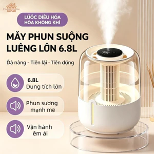 Máy tạo độ ẩm không khí phun sương Nano kép, Màn hình hiển thị nhiệt độ LED có đèn ngủ, Hoạt động im lặng, Giao diện USB