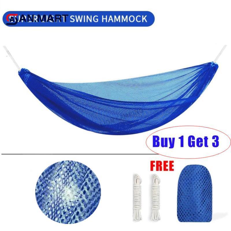 AN.MART Đi Bộ Đường Dài Ngoài Trời Duyan Ice Silk Hammo 180KG Cắm Trại Có Thể Gập Lại Võng Du Lịch Có Túi Bảo Quản VN