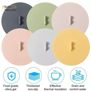 PlumHOUSE Sáng Tạo Nắp Cốc Silicon Chống Chảy Nắp Hút Cho Gốm Thủy Tinh Cốc Bát Chịu Nhiệt Kín Nắp Trà Nắp Cà Phê VN