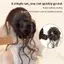 PNPIA- Tự Nhiên Bla Móng Vuốt Kẹp Lông Tơ Tổng Hợp Tóc Bun Cho Dễ Dàng Updo Phong Cách Lộn Xộn Nhanh Cho Nữ