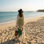 NICOLOO Bikini Cover-Up, Boho Open Front Beach Cover Up, Đầm Maxi dáng rộng in hình con công thời trang dành cho nữ