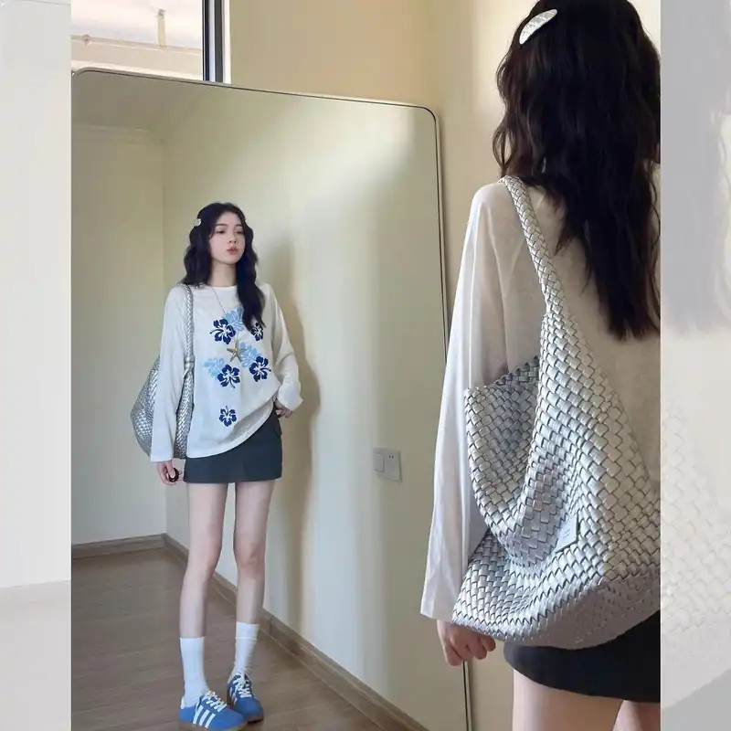 Áo Sơ Mi Nữ Phong Cách Phương Tây Dài Tay Mỏng Rời Ôm Thư Giãn