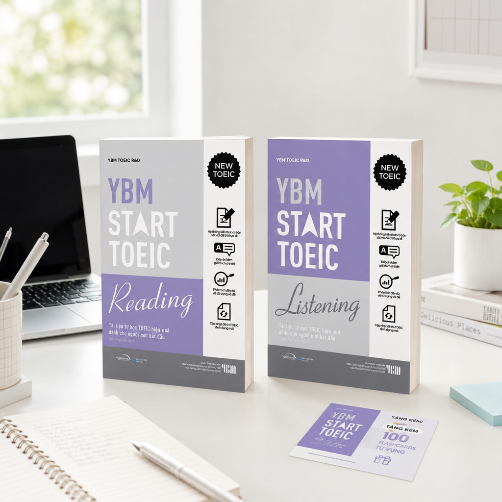 Sách - Lẻ/combo: YBM Start Toeic Reading + Listening - Kèm lời giải chi tiết (Gamma Books)