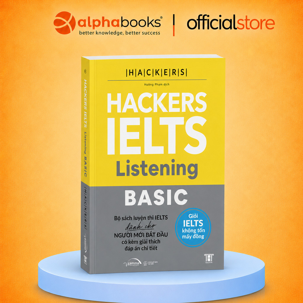 Sách – Hackers IELTS Basic Listening – Tự Học IELTS Từ 3.0-5.5 Kèm Lời Giải Chi Tiết (Gamma Books)