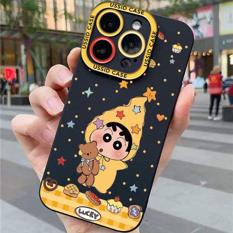 Ốp lưng iPhone silicon mềm Crayon Shin-chan họa tiết bảo vệ máy ảnh -iP7/8/X/XS/XR/11/12/13/14/15/16/17/Plus/Air/Pro/Max