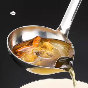 Maybest Thép không gỉ Rây Rây Rây Súp Rây Lọc Nhà Bếp Dầu Canh Tách Mỡ Sữa Chua Dầu Skimmer Thìa Phụ Kiện Nhà Bếp {VN}