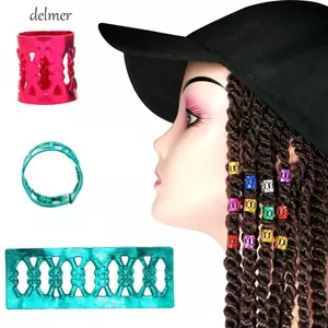 DELMER 100 Chiếc Bẩn Bím Hạt, Kẹp Tóc Vàng Vòng Bím Tóc, Phụ Kiện Tóc Bạc Trang Trí Trang Sức Dreadlock Nhẫn Tóc DIY