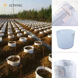 JCSYFAC Tròn Vải Chậu Trồng Túi Thực Vật Hộp Đựng Rễ Trồng Chậu Trồng Cây Túi Mới