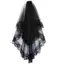 JCSYFAC Hai Lớp Ren Cô Dâu Veil Bla Đám Cưới Veil Có Lược Ngắn Cô Dâu Veil Trang Phục Hóa Trang Phụ Kiện Tóc Mới