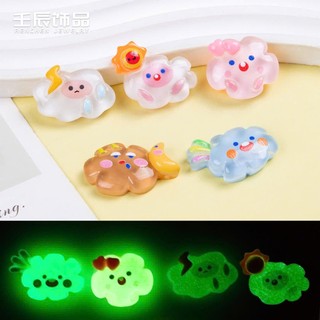 Set Charm Mây Phát Sáng Pastel ✨☁️ Charm Đám Mây Dạ Quang Mini Mix Mặt Cười Kẹo Ngọt Gắn Dép Cute Style Hàn Quốc 🌈💖