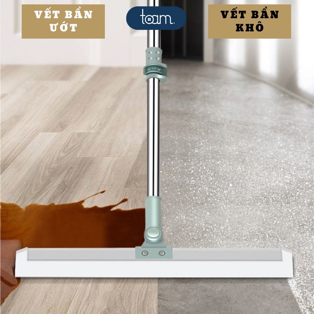 Chổi Gạt Nước Sàn Nhà Tắm HomeMate, Cây Gạt Nước Silicon Kèm Cán Inox Co Giãn Lau Sàn Nhà Vệ Sinh