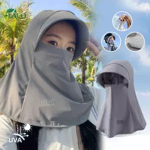 Springevenstar Full Face Sun Hat Nữ Tấm Che Mùa Hè Chống Tia UV Đi Xe Đạp Ngoài Trời Câu Cá Dài Ne Mặt nạ Thoáng Khí Suncren Cap Springevenstar