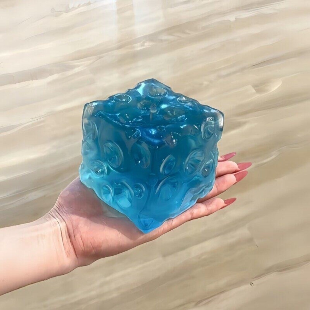 CQCJ Mô Phỏng Phô Mai Pinch Đồ Chơi, Phô Mai Mô Phỏng Phục Hồi Chậm Bóp Đồ Chơi, Giảm Căng Thẳng Hình Khối Lập Phương Đồ Chơi Giải Nén Trong Suốt Trẻ Em