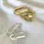 PNPIA- Bông Tai Zircon Trắng Hình Học Tối Giản Cho Nữ Cô Gái Thời Trang Hàn Quốc Mới Trang Sức Nữ Tặng Tiệc