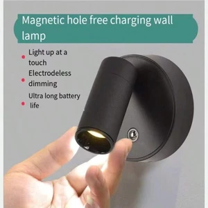 Đèn treo tường sạc miễn phí từ tính COB Spotlight usb Downlight Strawwalllamp Phòng ngủ GMUV