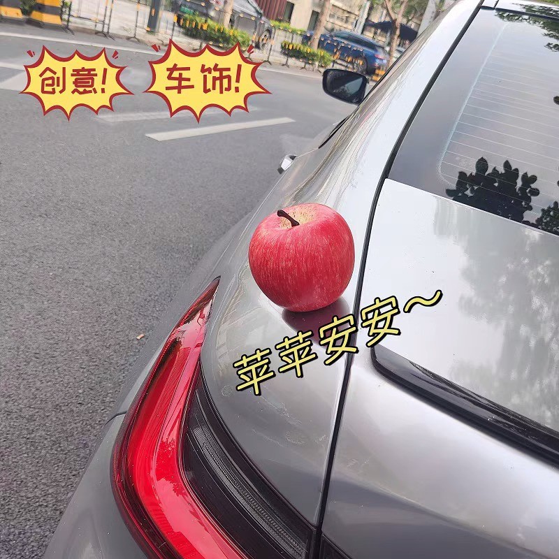 Apple Orange Xe Trang Trí Thân Cây Trang Trí Ngoại Thất Gương Chiếu Hậu Phụ Kiện Trái Cây Thực Tế