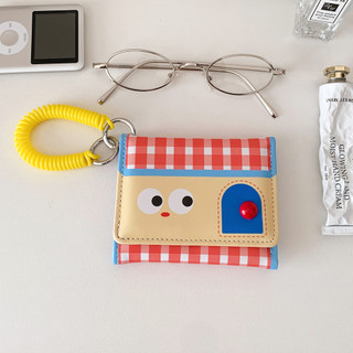 Hoạt Hình Dễ Thương In Hình Ví Nữ Dễ Thương Trifold Khóa Đa Năng Nhiều Thẻ Ví Đựng Tiền Mặt