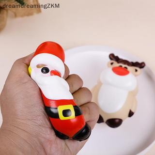 [dreamdreaming] 4 Cây thông Noel Ông già Noel Nai sừng tấm Người tuyết Squeezy Hoạt hình dễ thương Phục hồi chậm Đồ chơi mềm Đồ chơi tái tạo căng thẳng Quà tặng Giáng sinh [zkm]