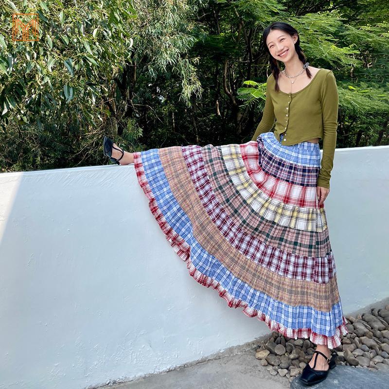 Váy Marbit Boho Kẻ Sọc Phong Cách Retro Chữ A, Thích Hợp Mùa Hè
