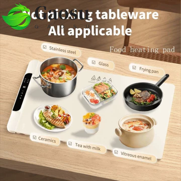 Gaosu Thảm sưởi ấm thực phẩm GAOSU, Khay sưởi ấm điện có thể điều chỉnh nhiệt độ chống trượt, sưởi ấm nhanh không đổi chống nước toàn diện Khay sưởi điện Bàn ăn gia đình