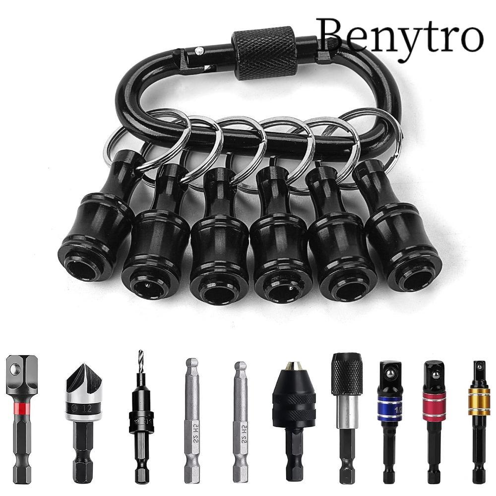 Benytro Giá đỡ Bit tuốc nơ vít BENYTRO 6 gói, Bộ phận công cụ phát hành nhanh 1 / 4 "Chuôi lục giác, Ổ cắm lục giác chất lượng cao Thanh mở rộng máy khoan điện đa chức năng ngoài trời