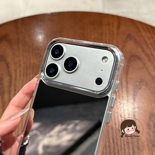 Ốp Điện Thoại Gương Đơn Giản Cho Tecno Camon 40 30 19 17 Pro Spark 20 Pro Plus 10C 10 20 20C 7 7T GO 2024 2023 Pop 8 7 5 LTE Pro 3 5G 4G Gương Trang Điểm Vỏ Trong Suốt Chống Sốc