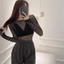TOPTOOLCX Lưới Áo Sơ Mi, Thiết Kế Gợi Cảm Sheer Chất Liệu Fishnet Top, Thời Trang Vải Mềm Màu Đen Rỗng Nhìn Xuyên Qua Tee Phong Cách Gothic