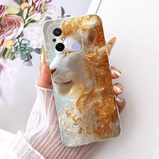 Dành Cho Xiaomi Redmi 12C 11A Ốp Lưng Sang Trọng Rồng Mèo Hoạt Hình Mềm Silicon Mỏng TPU Vỏ Điện Thoại Cho Xiaomi Poco C55 C 55 Vỏ