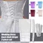 MONOSTYLE 3 Cái / bộ Đầm Cưới Thắt Lưng, Dây Kéo Thay Thế DIY Craft Satin Corset Bộ Dụng Cụ, Ren Váy Cưới Phối Ren Cho Phụ Kiện Váy Cưới